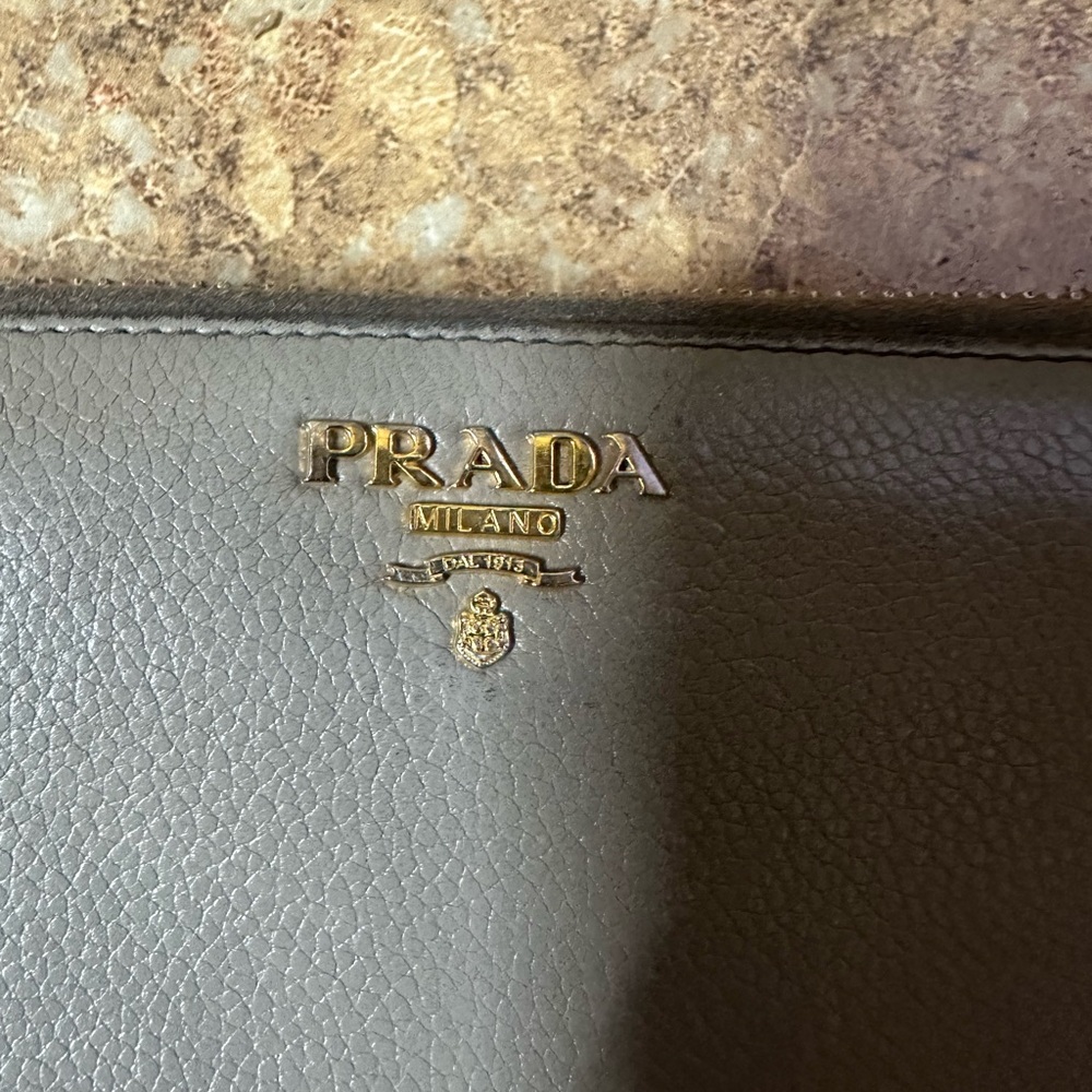 Prada Gray Leather Wallet - Picture 4 of 13